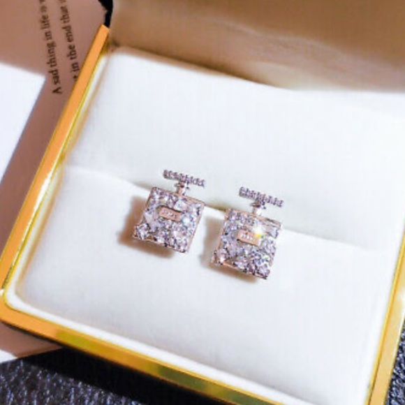 New 18k rose gold plated luxury earrings - Picture 4 of 5